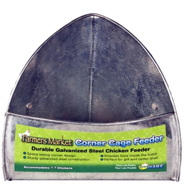 Ware Ware Chicken Corner Cage Feeder Silver