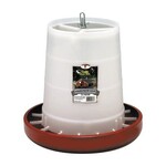 Miller Little Giant Red Plastic Hanging Poultry Feeder - 22 lb