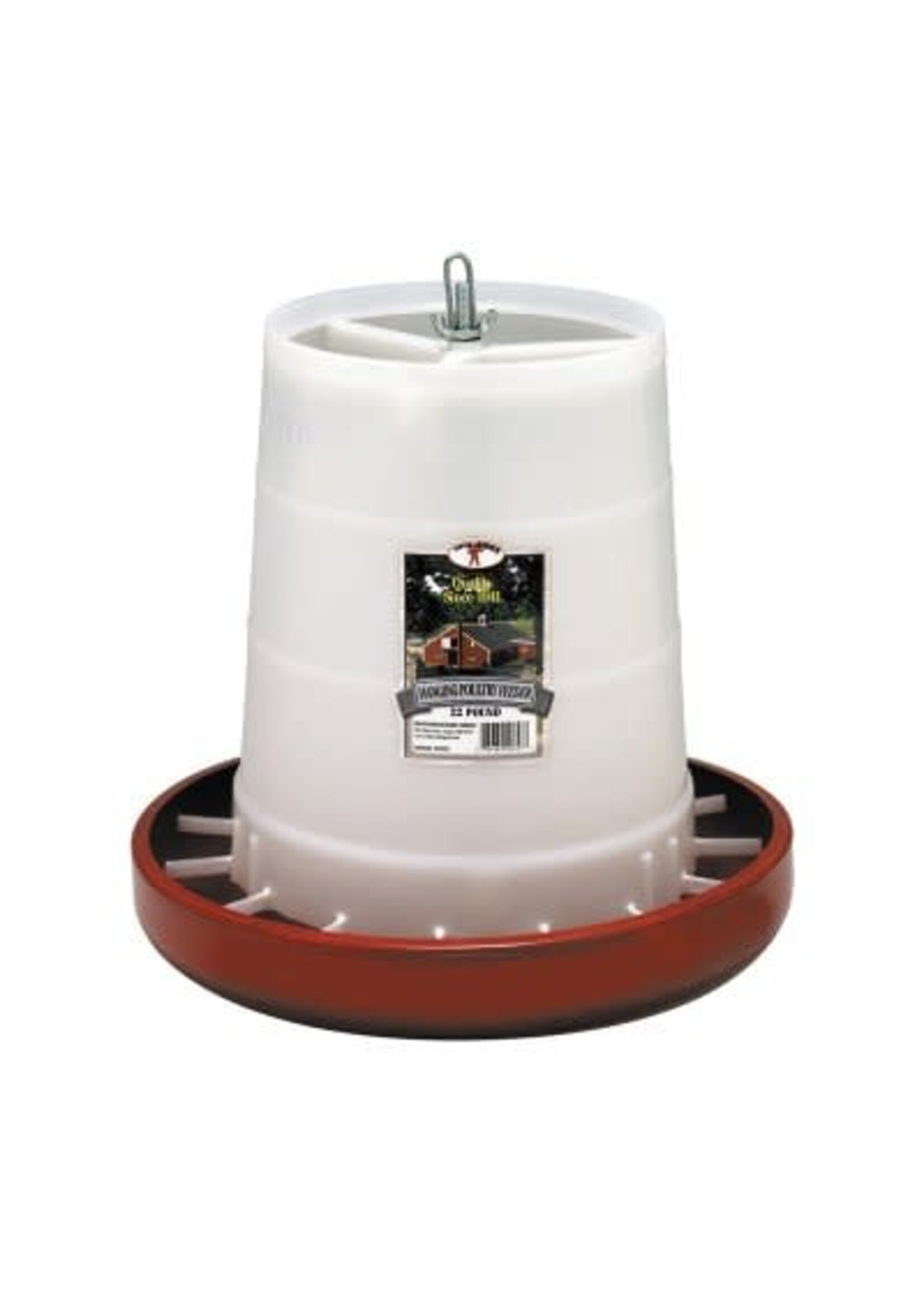 Miller Little Giant Red Plastic Hanging Poultry Feeder - 22 lb