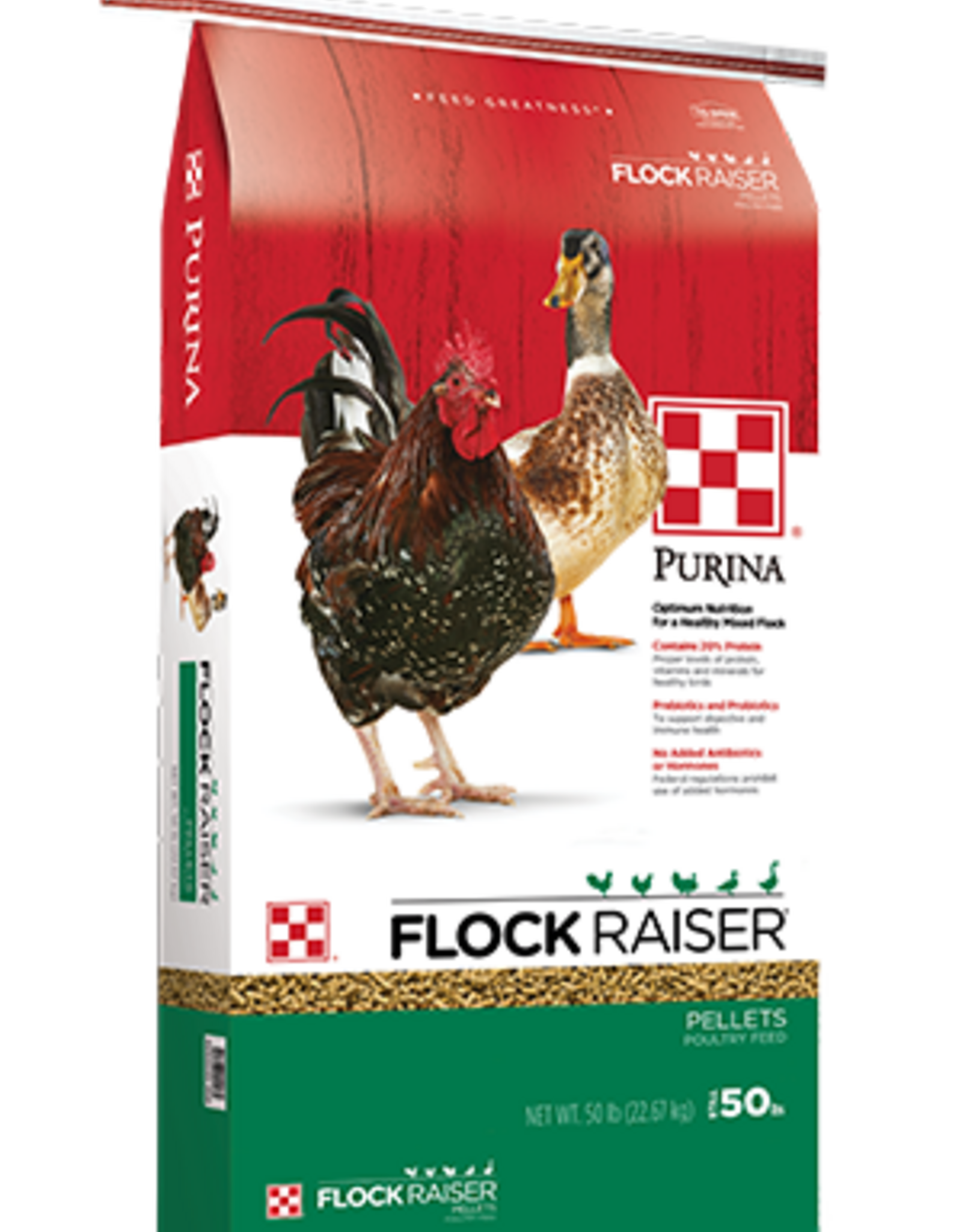 Purina Mills Purina Flock Raiser Pellets 50 lb (DARK GREEN BAG)