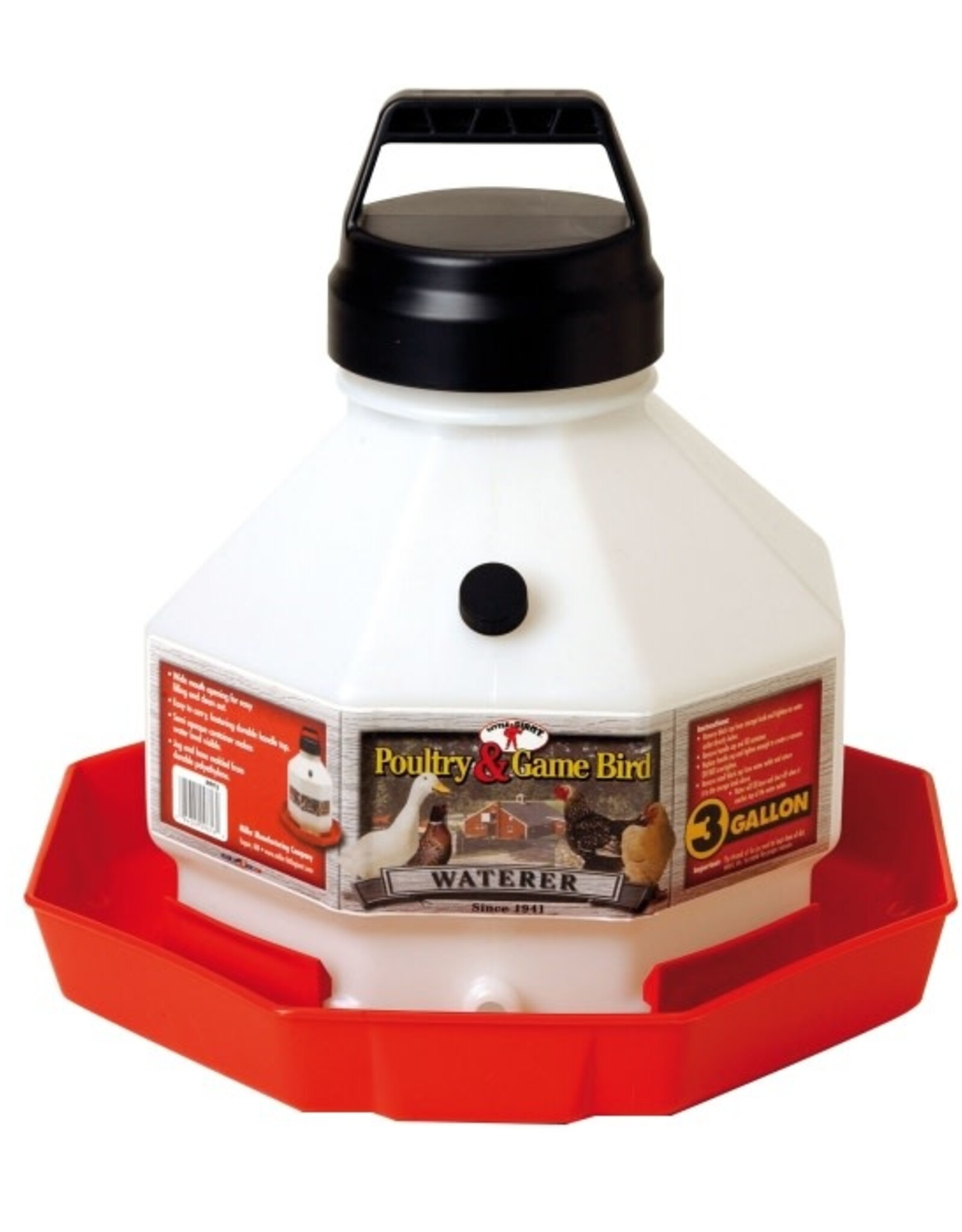 Miller Little Giant Plastic Poultry Waterer - 3 Gallons