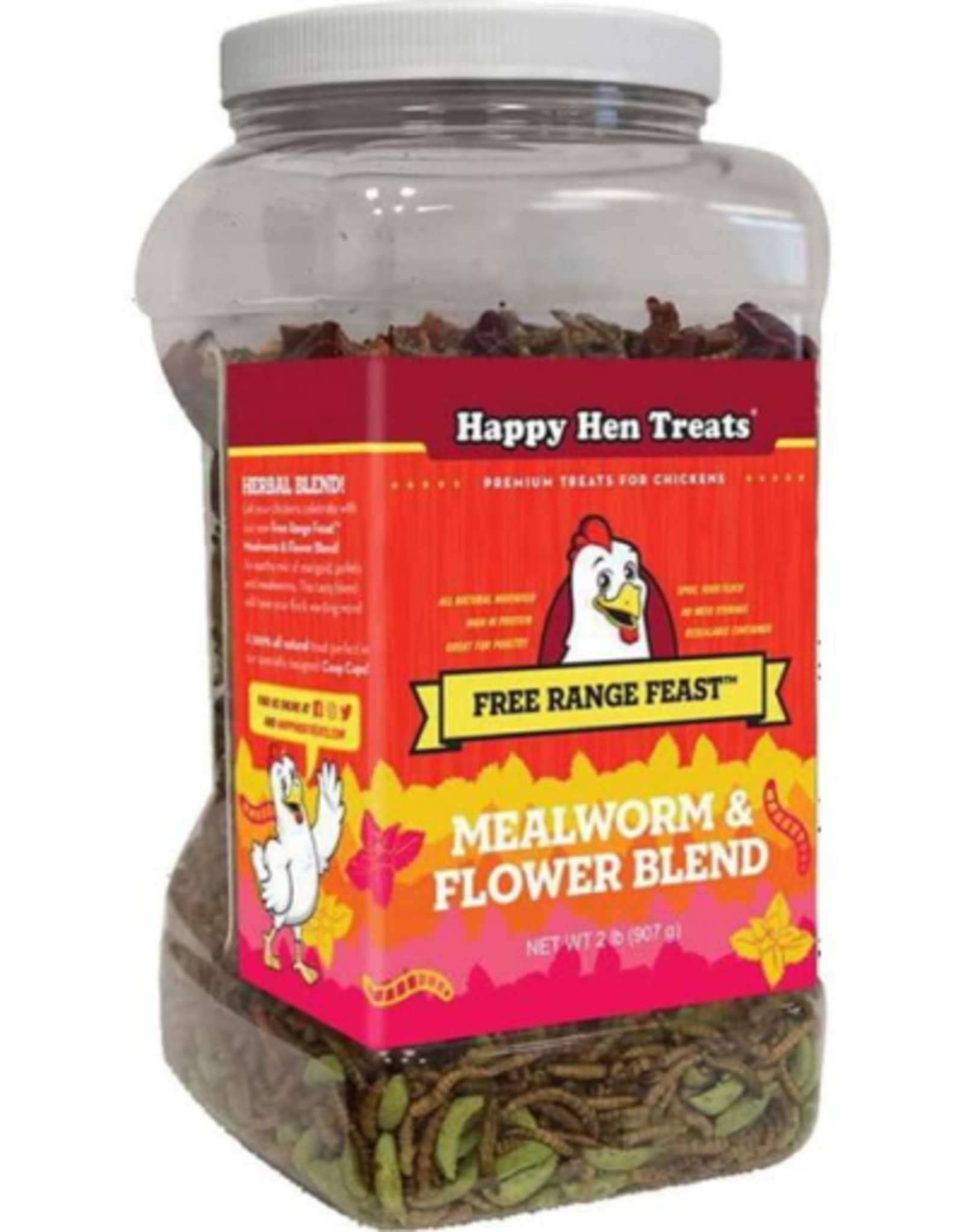 Happy Hen Treats HAPPY HEN FREE RANGE FEAST MEALWORM & FLOWER 2LBS