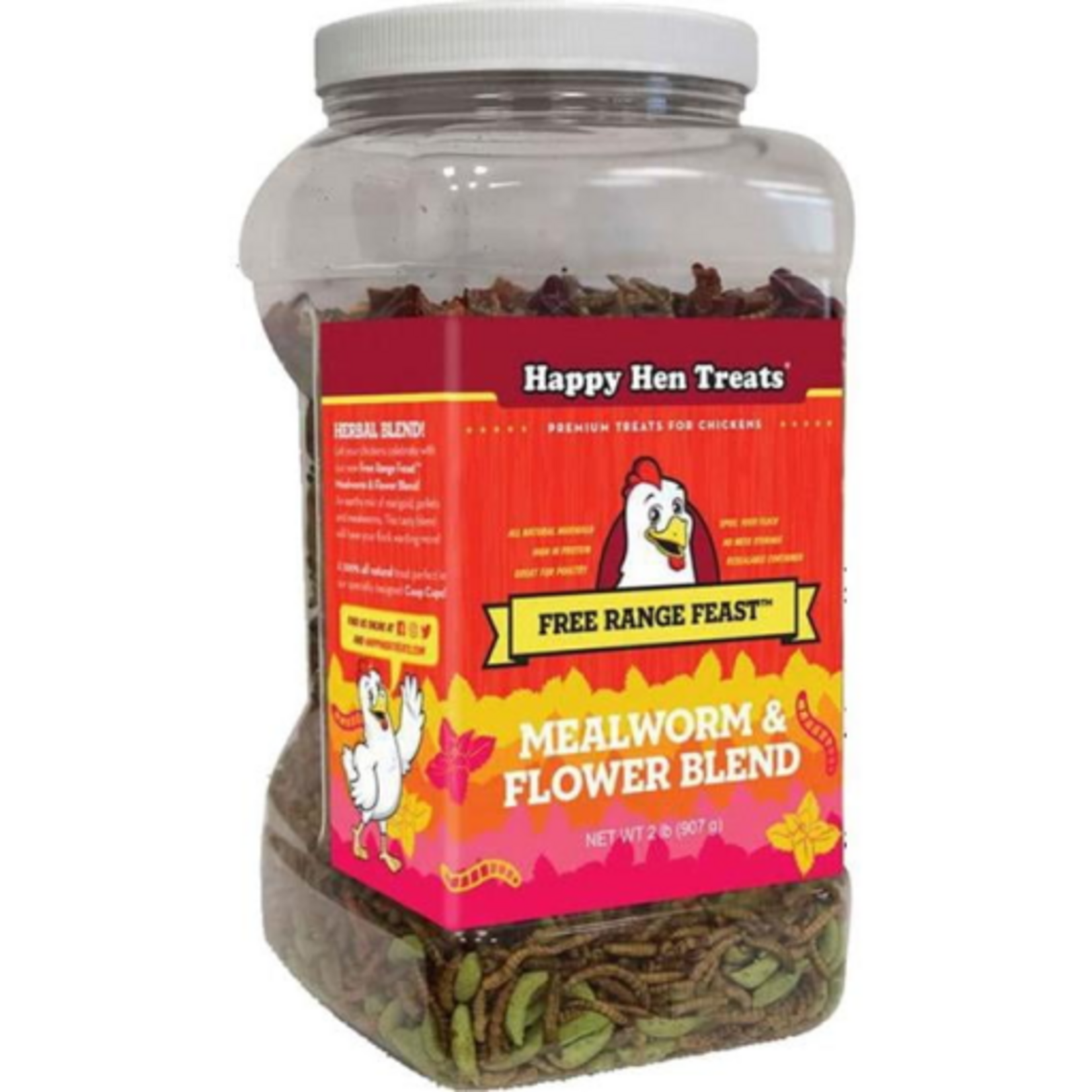 Happy Hen Treats HAPPY HEN FREE RANGE FEAST MEALWORM & FLOWER 2LBS