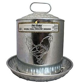 Harris Farms Harris Farms Hanging Galvanized Steel Chicken Waterer 2 Gallon