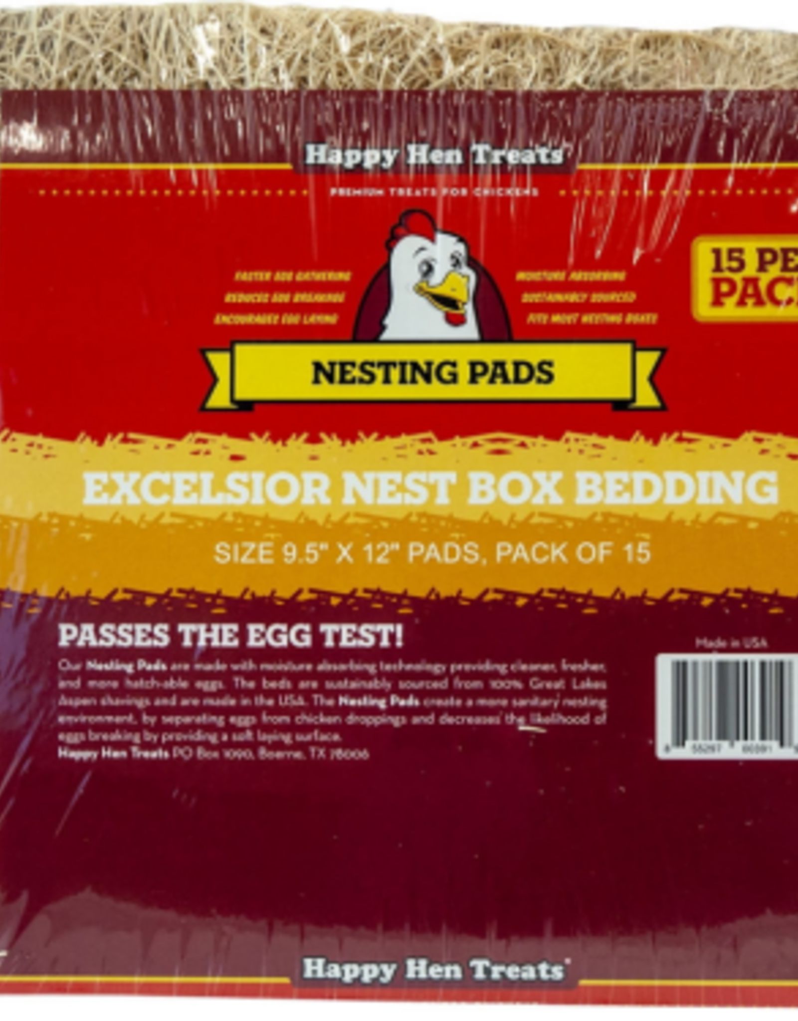 Happy Hen Treats Happy Hen Treats Poultry Nesting Pads 9.5 X 12 in. - Pack of 15