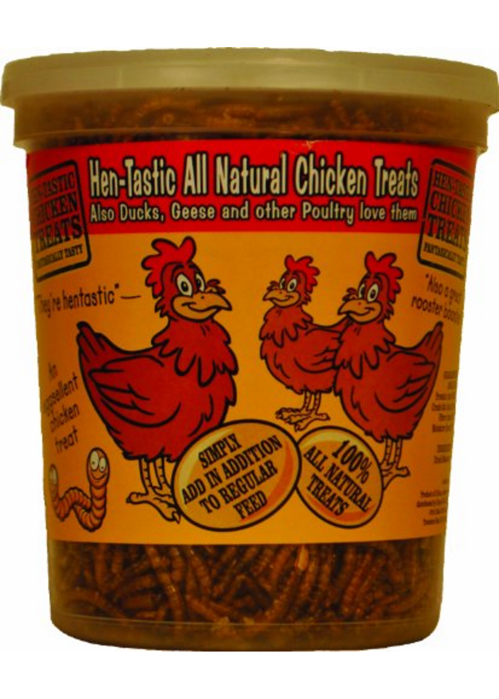 Unipet HENTASTIC MEALWORMS TO GO CHICKEN TREAT  6OZ