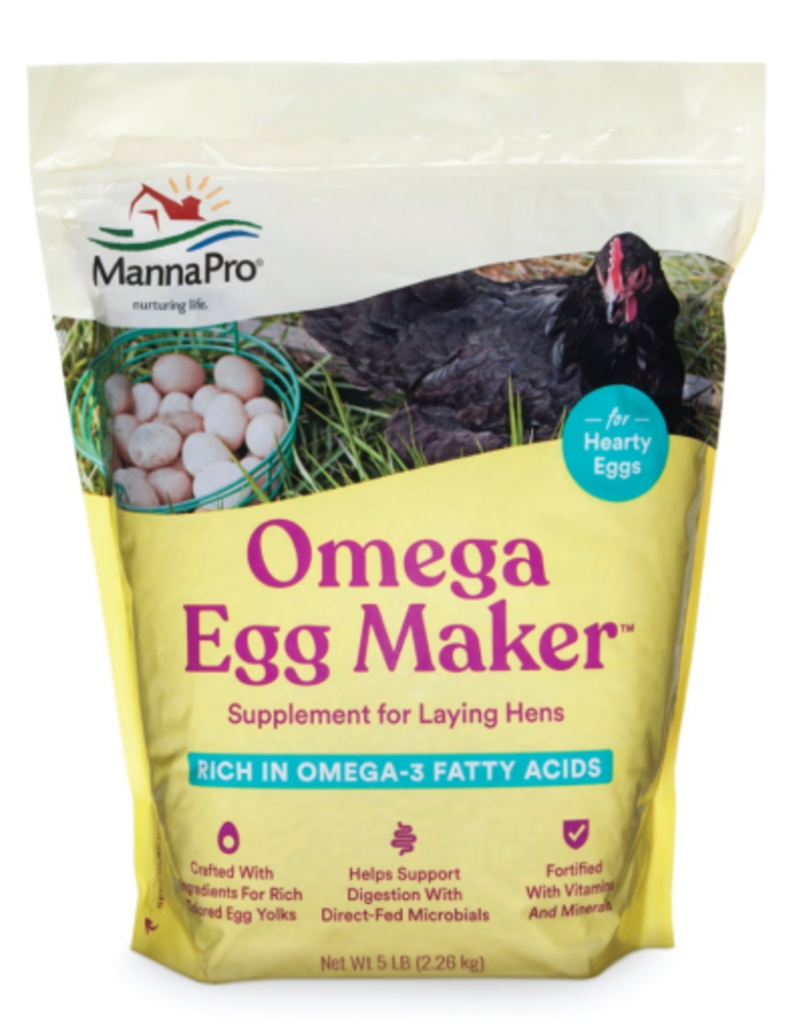 Manna Pro Manna Pro Omega Egg Maker  Supplement for Laying Hens - 1 Bag - 5 lbs.
