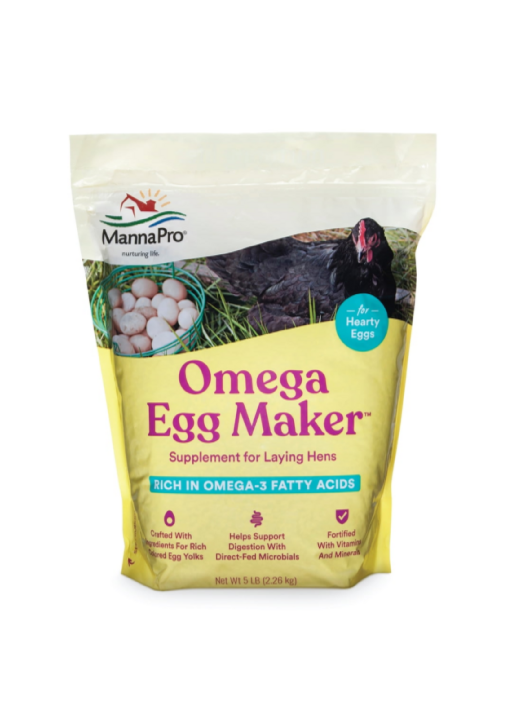 Manna Pro Manna Pro Omega Egg Maker  Supplement for Laying Hens - 1 Bag - 5 lbs.