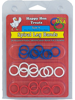 Durvet POULTRY SPIRAL LEG BANDS ASSORTED SIZE 9/24 PACK