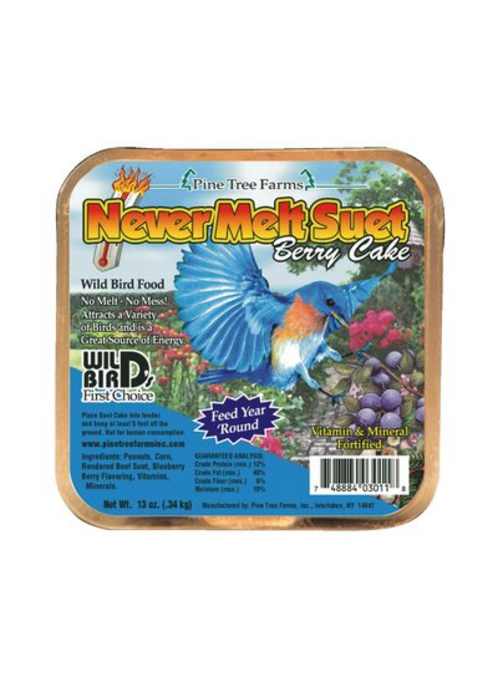 Pine Tree Farms Pine Tree Farms Berry Never Melt Suet Dough Cake - 12 Oz