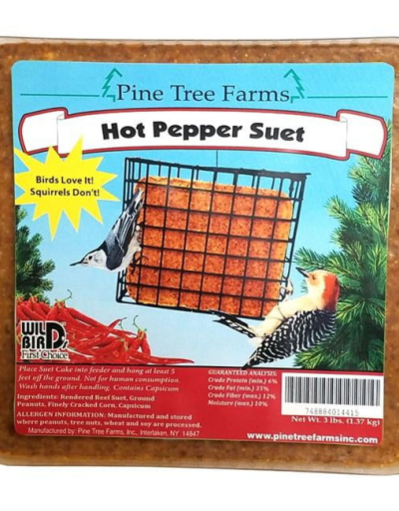 Pine Tree Farms Pine Tree Farms Hot Pepper Suet Cake 3 lbs
