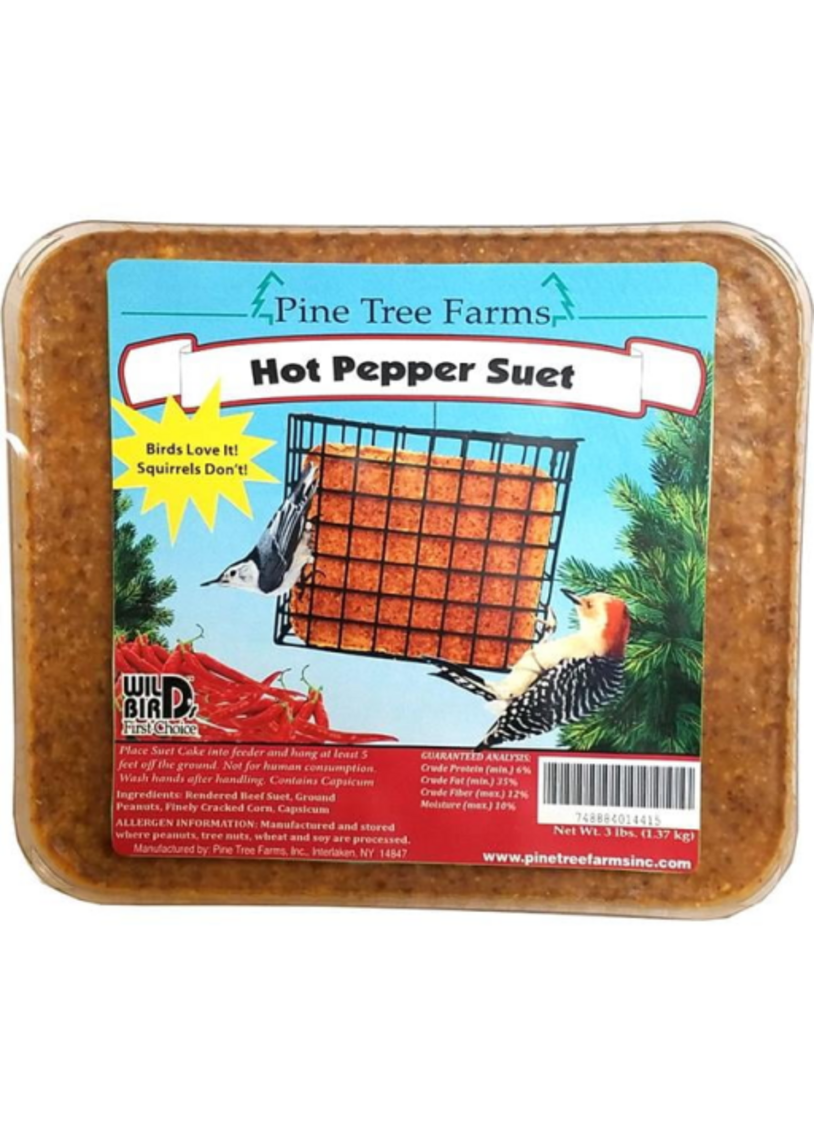 Pine Tree Farms Pine Tree Farms Hot Pepper Suet Cake 3 lbs