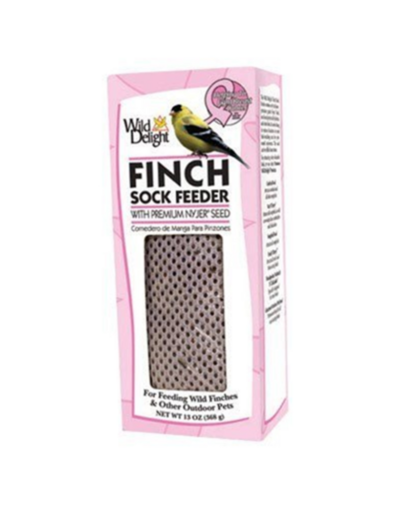Wild Delight Wild Delight 383040 Finch Sock  Pink  13 oz. - Quantity 1