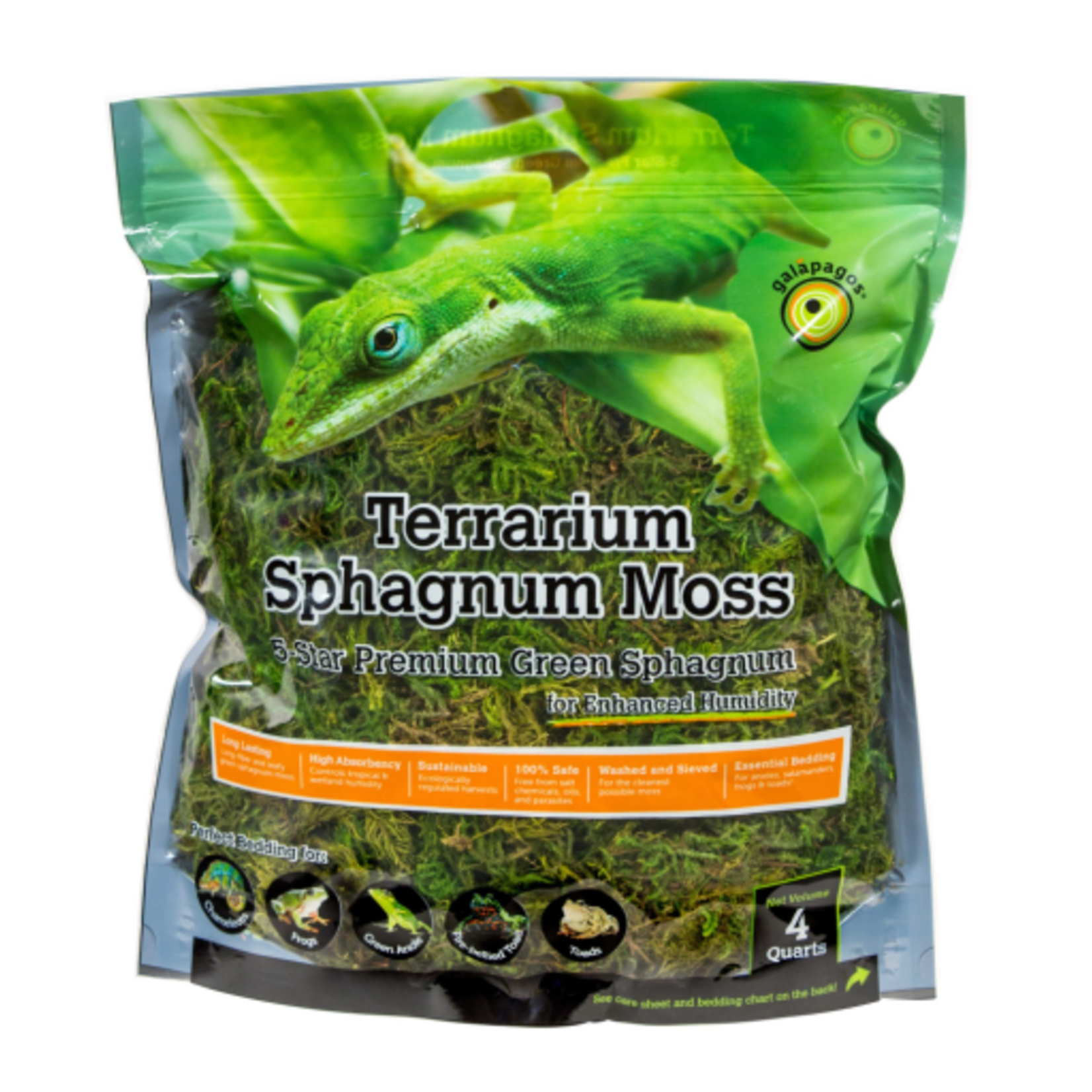 Galapagos Galapagos Terrarium Sphagnum Green Moss - 4 qt