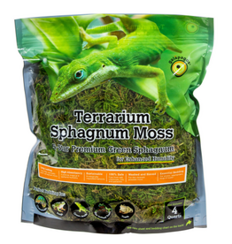 Galapagos Galapagos Terrarium Sphagnum Green Moss  4qt Stand-up Pouch Reptile