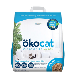 Okocat Original Premium Clumping Wood Cat Litter, 9 lbs