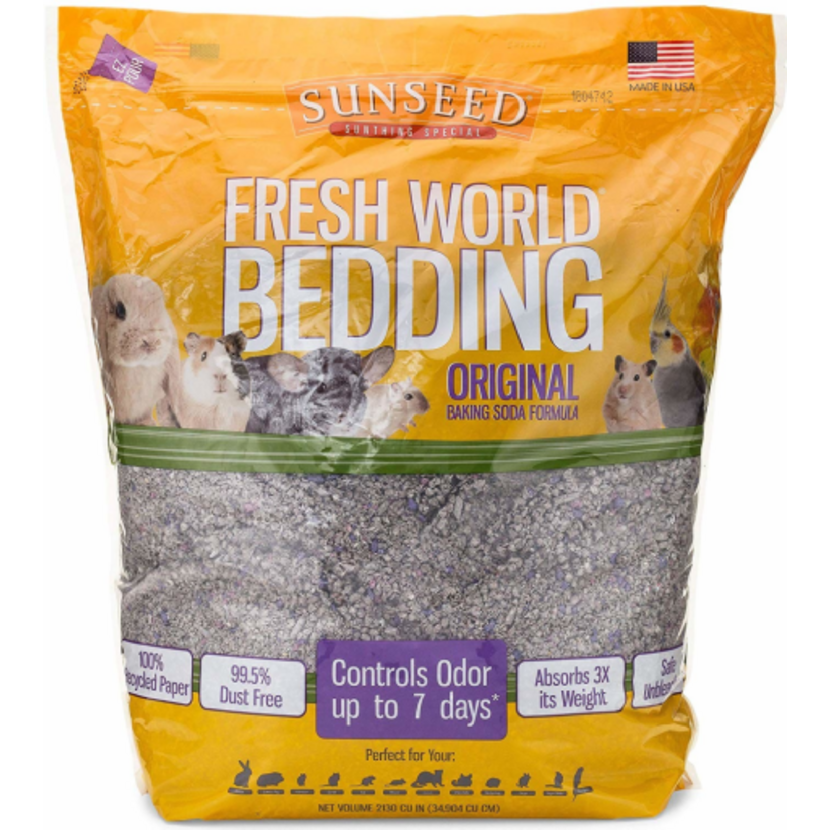 Vitakraft Sun Seed Sunseed Company-Fresh World Small Animal Bedding- Gray Fleck 2130 Ci