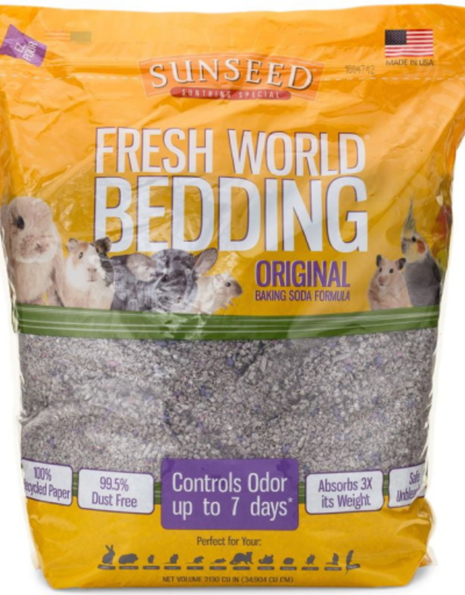 Vitakraft Sun Seed Sunseed Fresh World Small Animal Bedding  Grey  975 Cu In