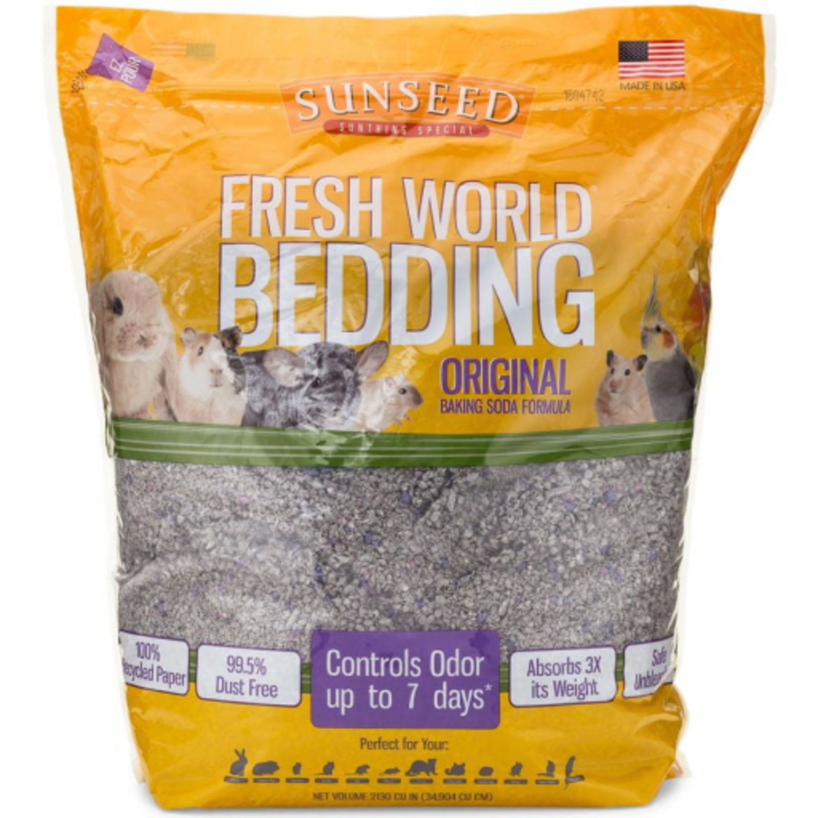 Vitakraft Sun Seed Sunseed Fresh World Small Animal Bedding  Grey  975 Cu In