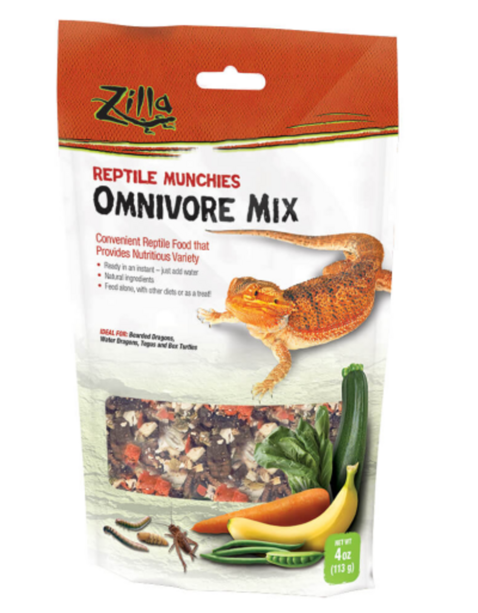 Zilla Zilla Reptile Munchies Omnivore Mix Sun Dried Vegetables & Insects - 4 oz.