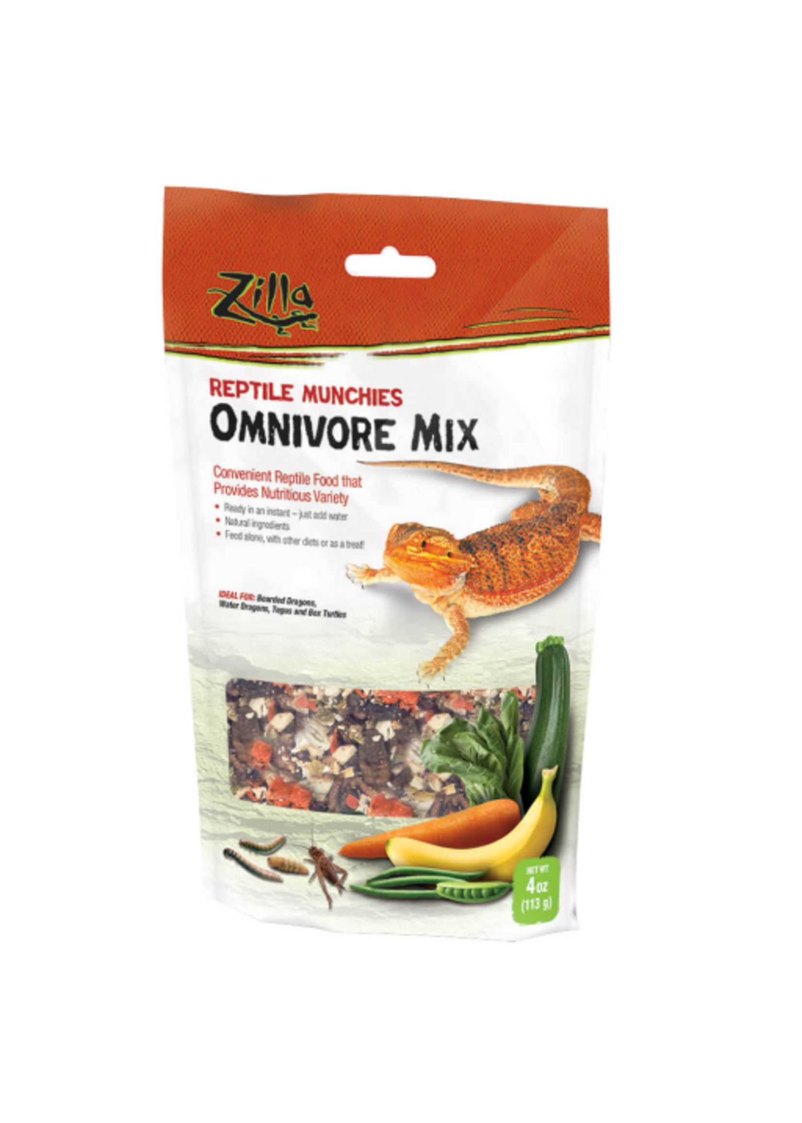 Zilla Zilla Reptile Munchies Omnivore Mix Sun Dried Vegetables & Insects - 4 oz.