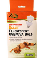 Zilla Zilla Canopy Series Fluorescent UVB/UVA Bulbs Desert - 20 Watt