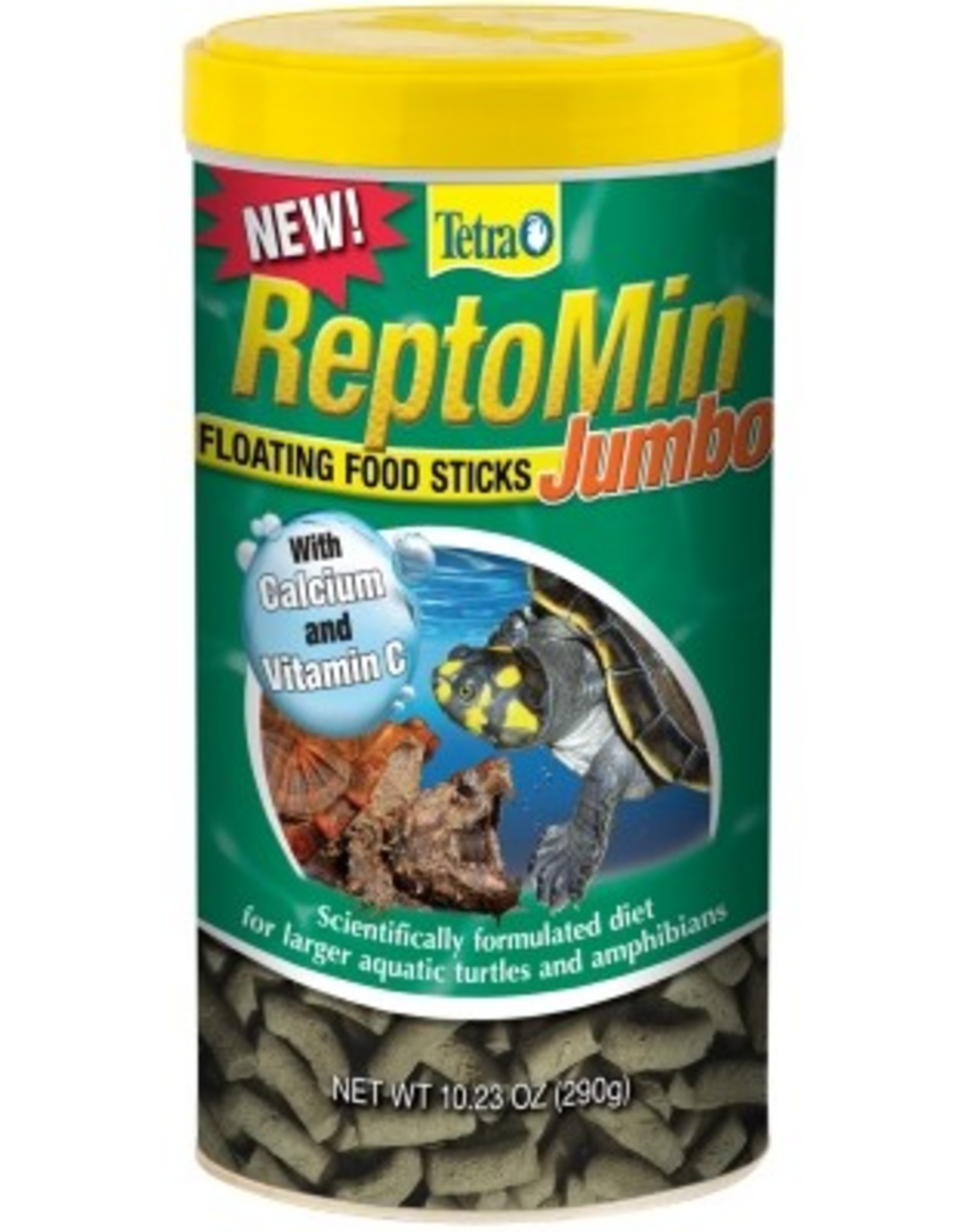 Tetra Tetra ReptoMin Jumbo Floating Food Sticks for Large Aquatic Turtles and Amphibians - 10.23 oz. Jar