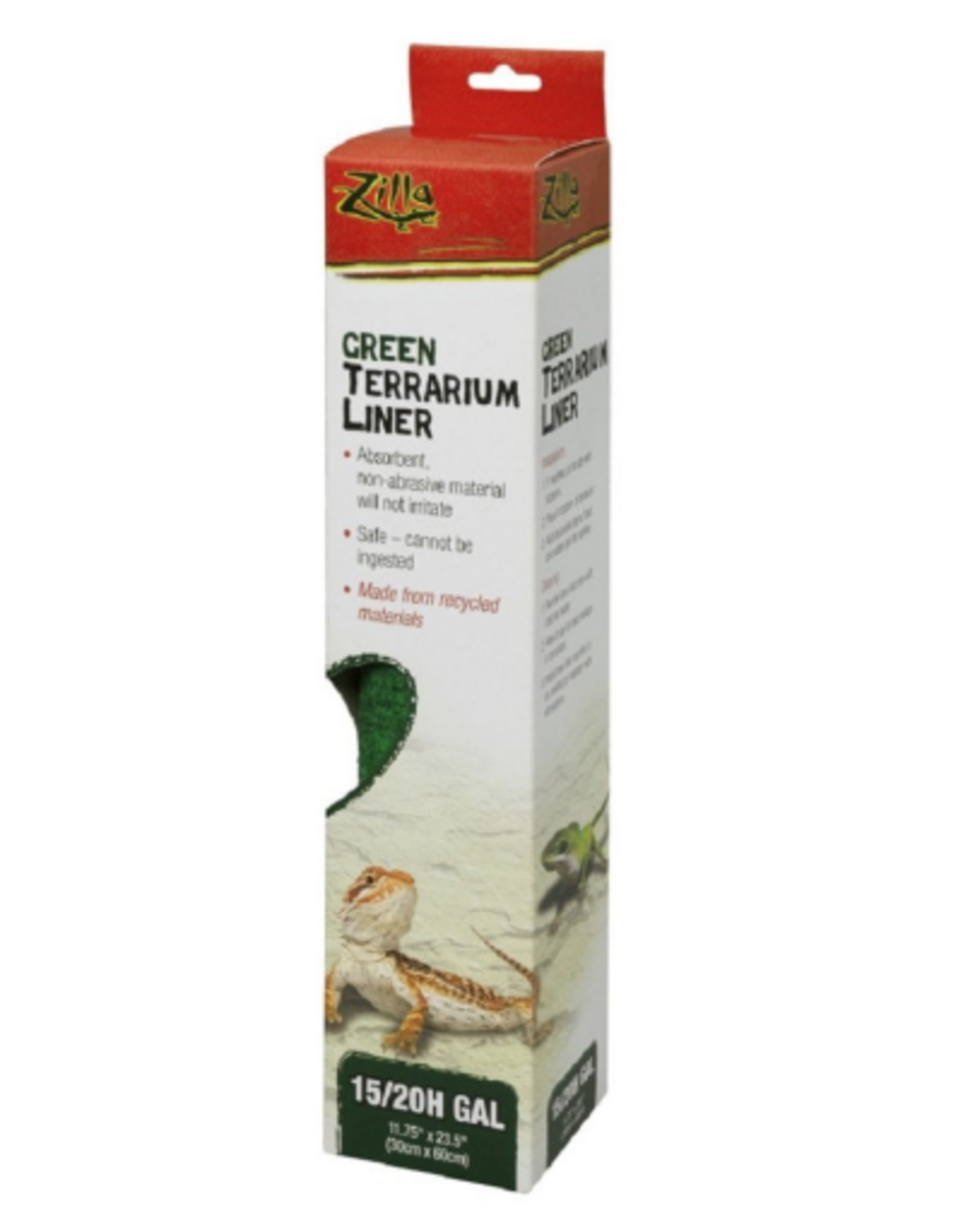 Zilla Zilla Reptile Terrarium Liners Green 15/20H/30X gal