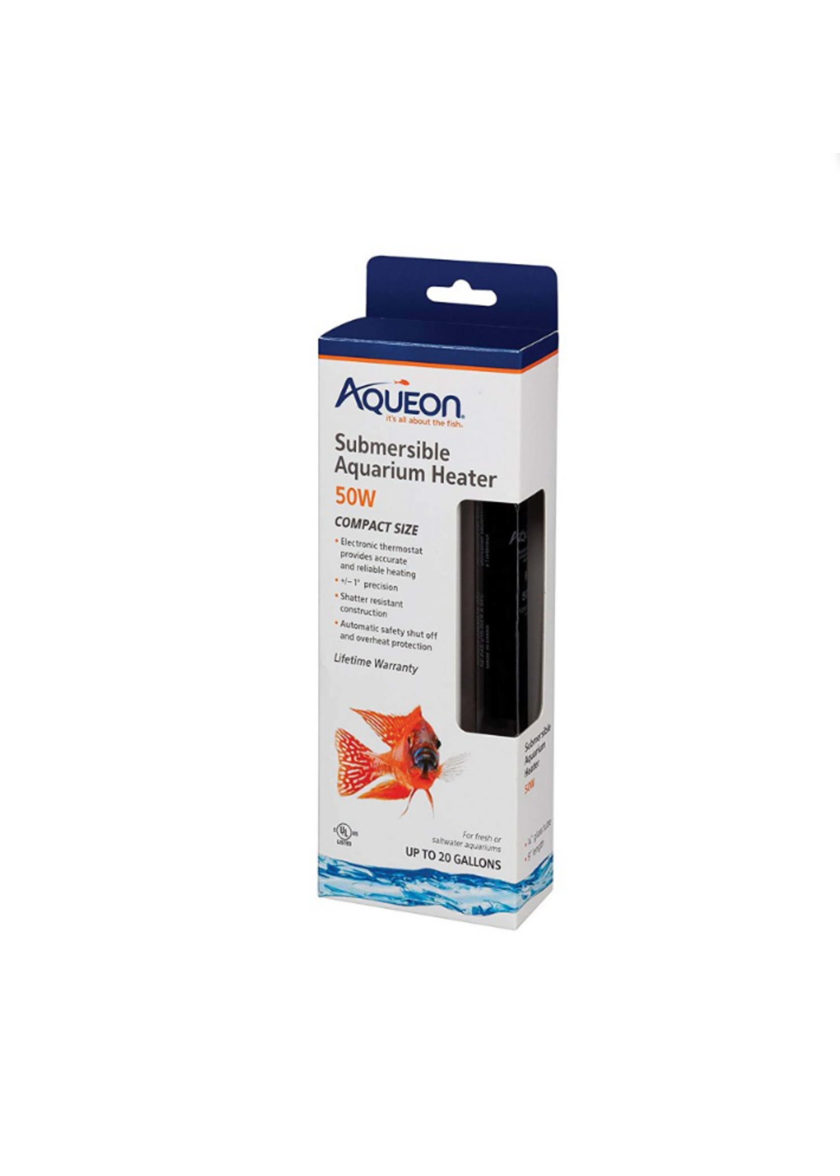 Aqueon Aqueon Submersible Aquarium Heater  50 Watts  Up to 20 Gallons