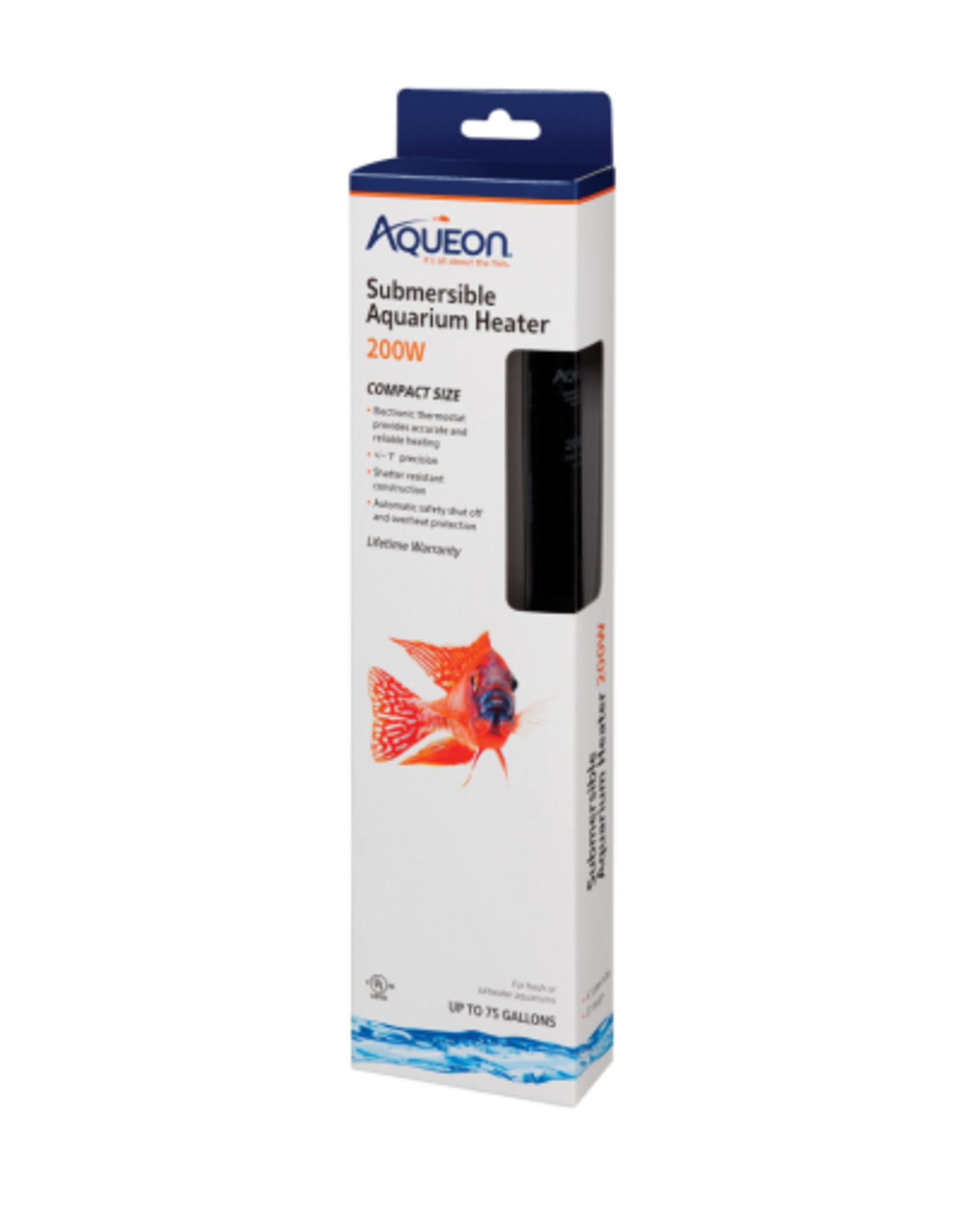 Aqueon Aqueon Submersible Aquarium Heater  200 Watts  Up to 75 Gallons