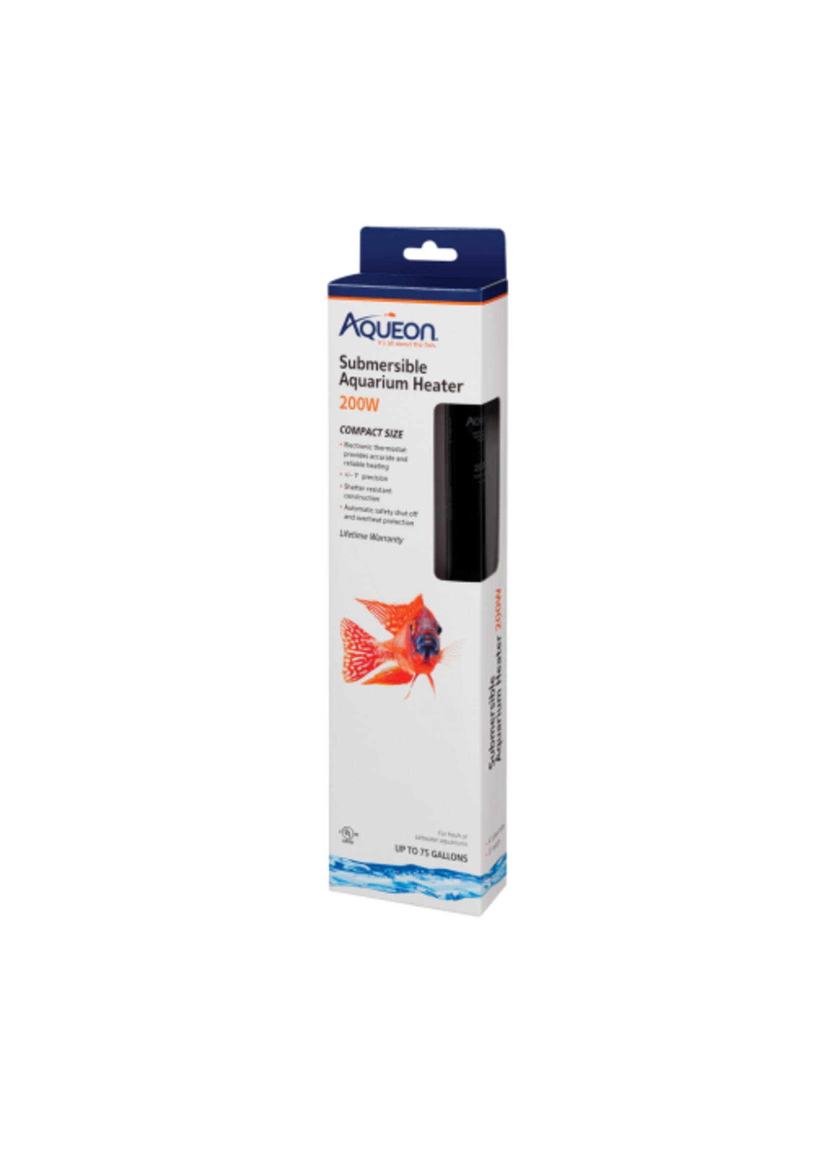 Aqueon Aqueon Submersible Aquarium Heater  200 Watts  Up to 75 Gallons
