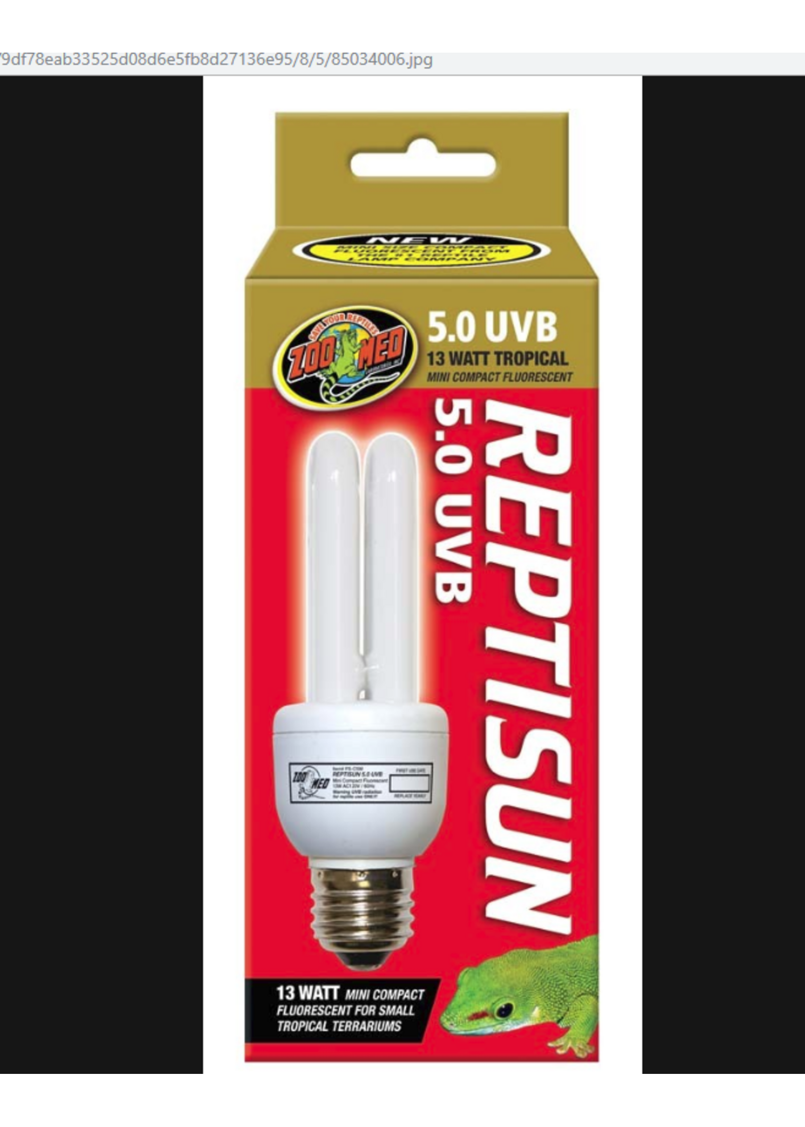 Zoo Med Zoo Med ReptiSun 5.0 UVB Tropical Mini Compact Fluorescent - 13 Watt