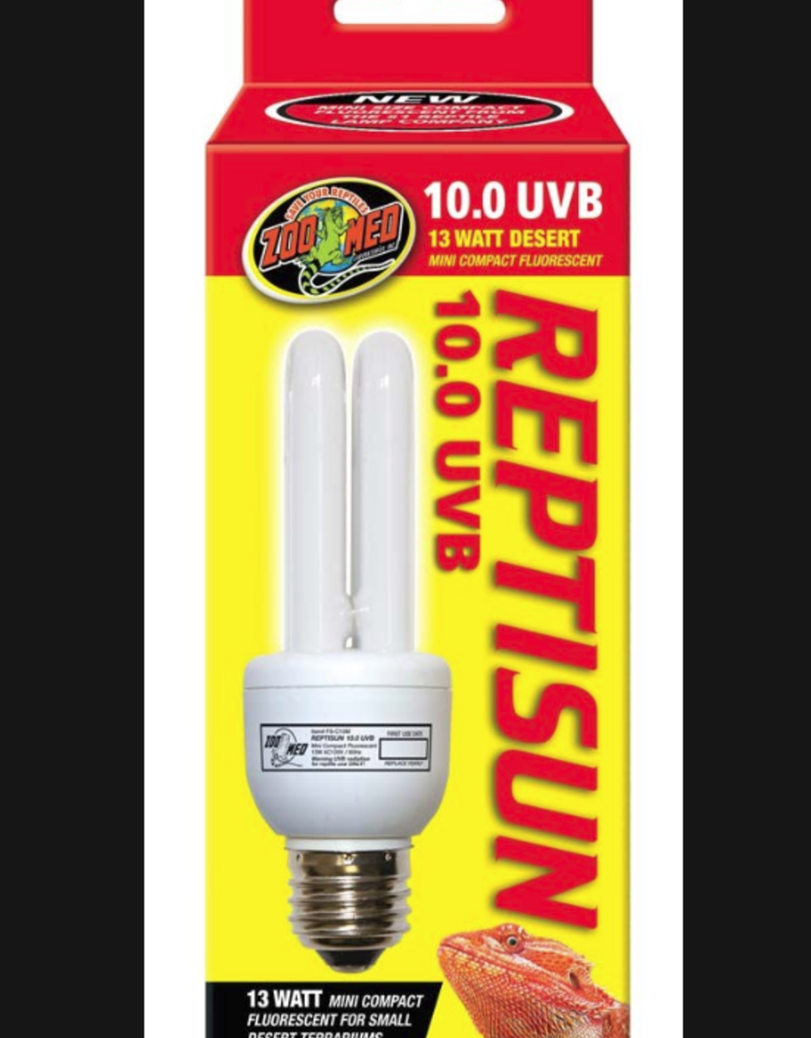 Zoo Med Zoo Med ReptiSun 10.0 UVB Mini Compact Flourescent Replacement Bulb  13 Watts (6  Bulb)