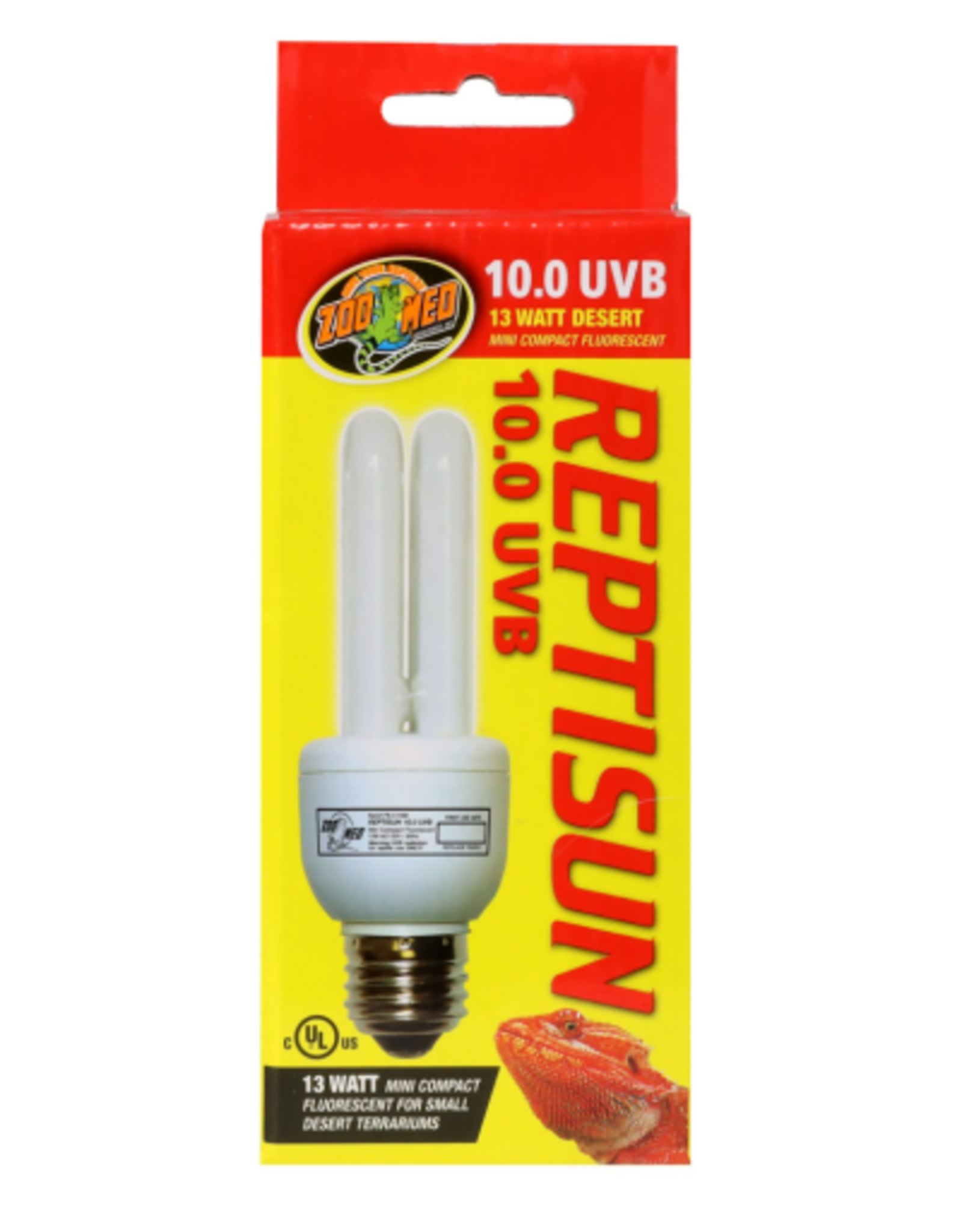 Zoo Med Zoo Med ReptiSun 10.0 UVB Mini Compact Flourescent Replacement Bulb  13 Watts (6  Bulb)