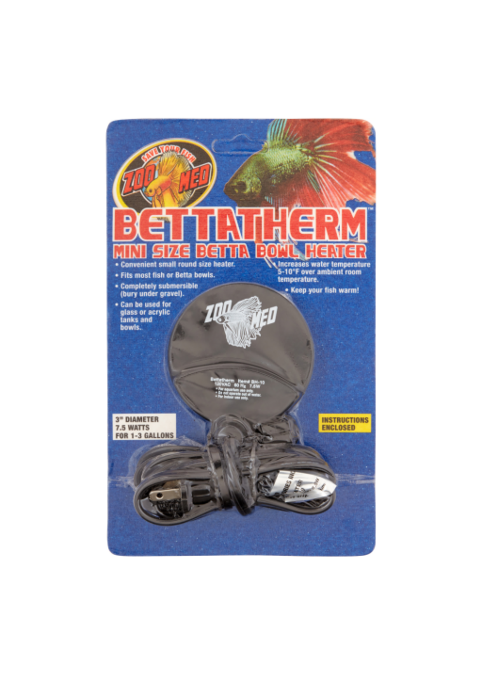 Zoo Med Zoo Med Aquatic Betta Therm Mini Aquarium Heater - 7.5 Watts