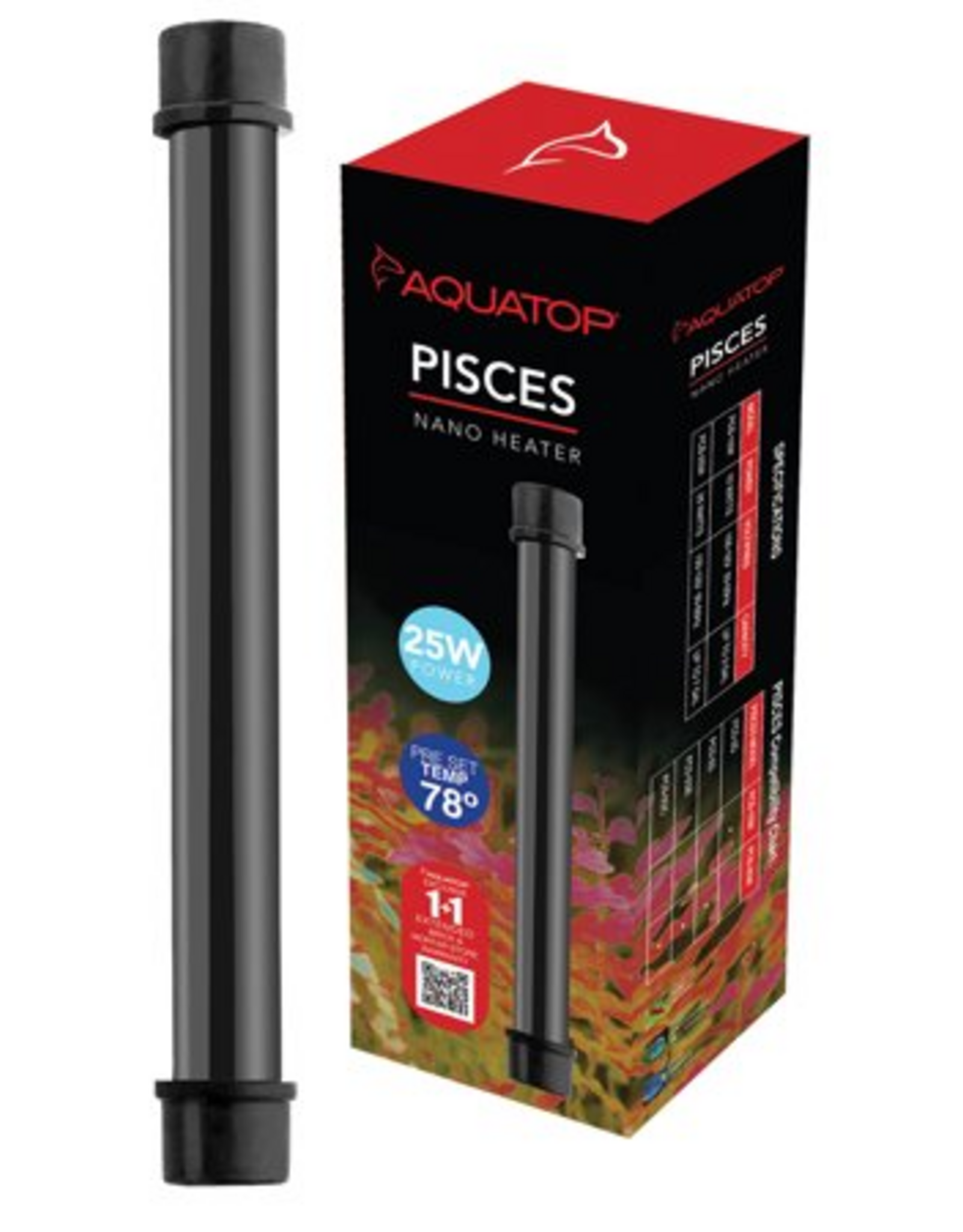 Aquatop Aquatop Pisces Nano Preset Aquarium Heater for Fish Tanks up to 8 Gallons  25 Watt  PCS-25W