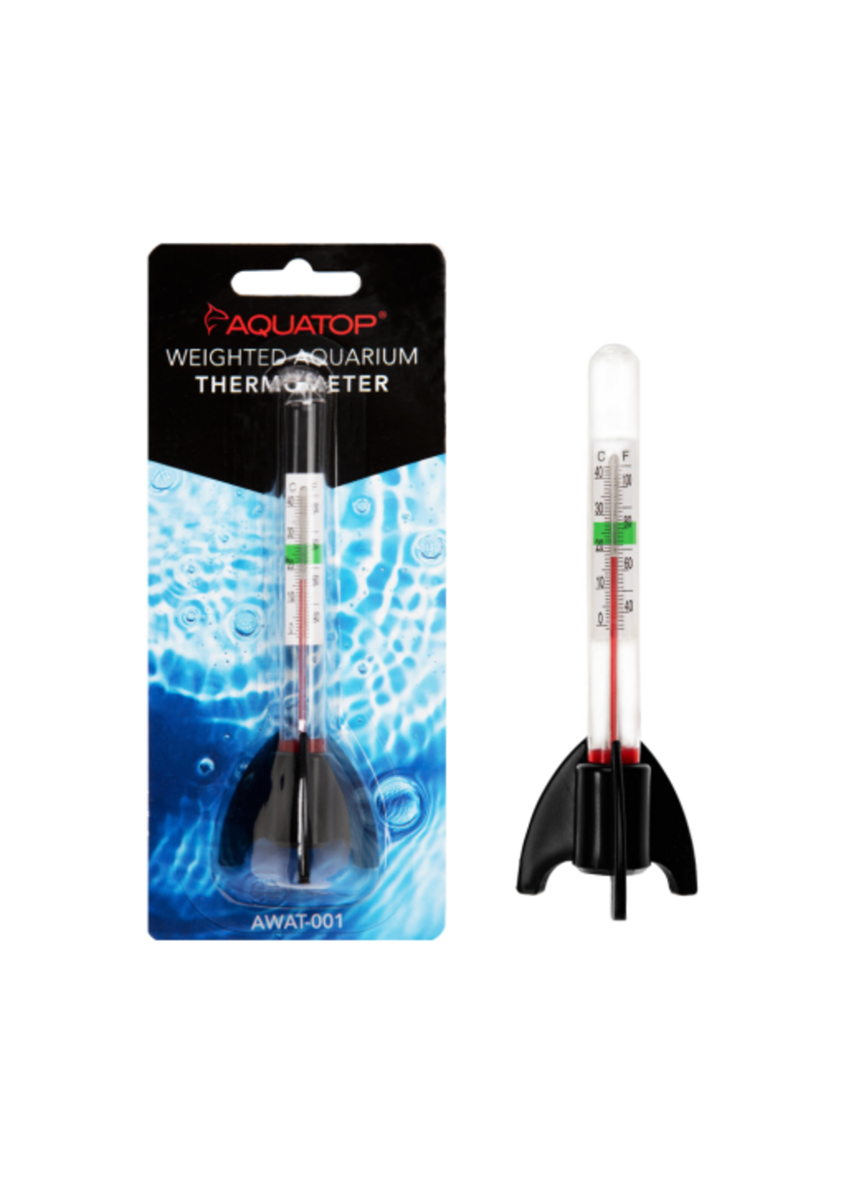 Aquatop Aquatop Weighted Glass Thermometer With Claw