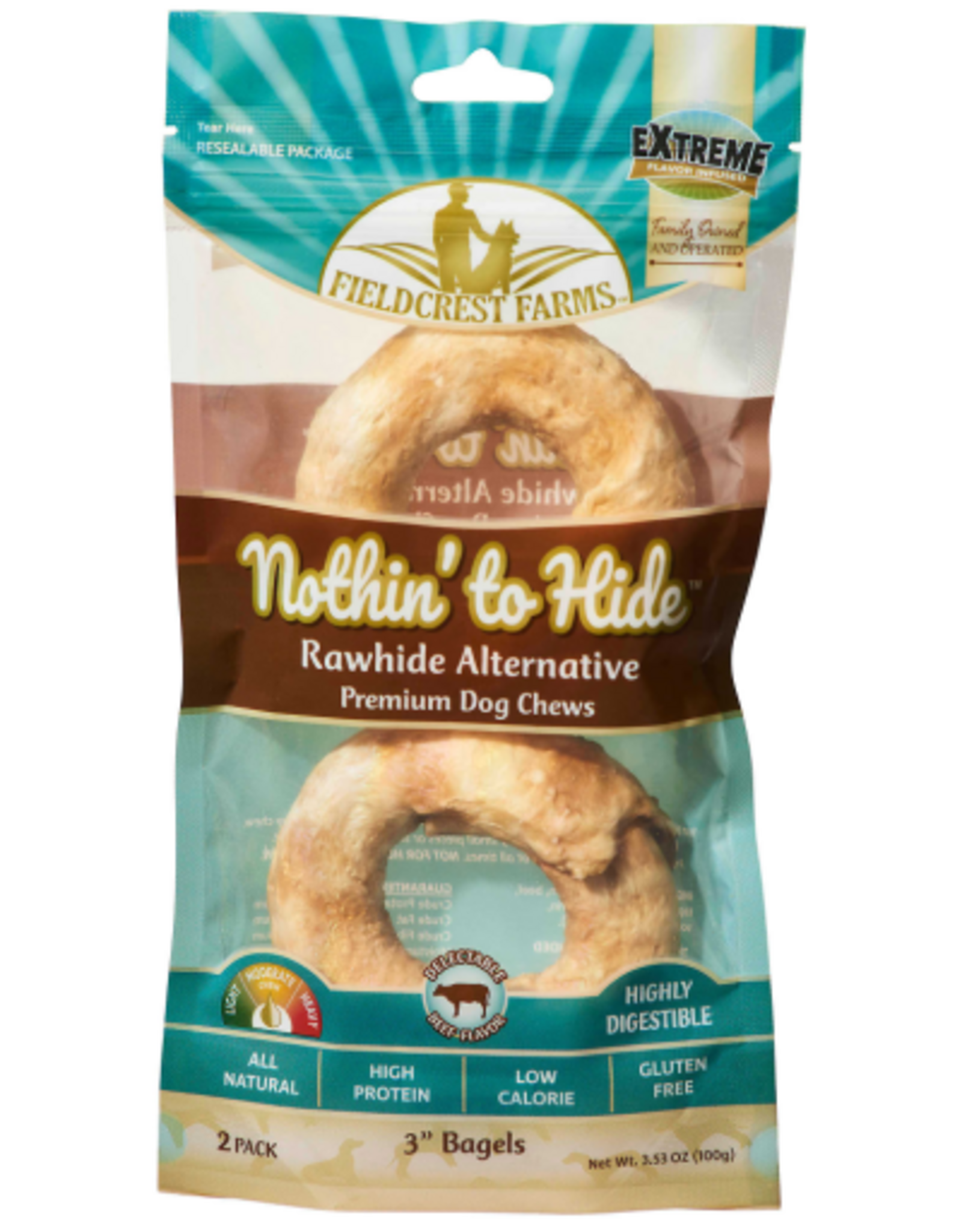 Fieldcrest Farms Fieldcrest Farms Nothin' to Hide Beef Bagels Dog Chews - 2 Pack