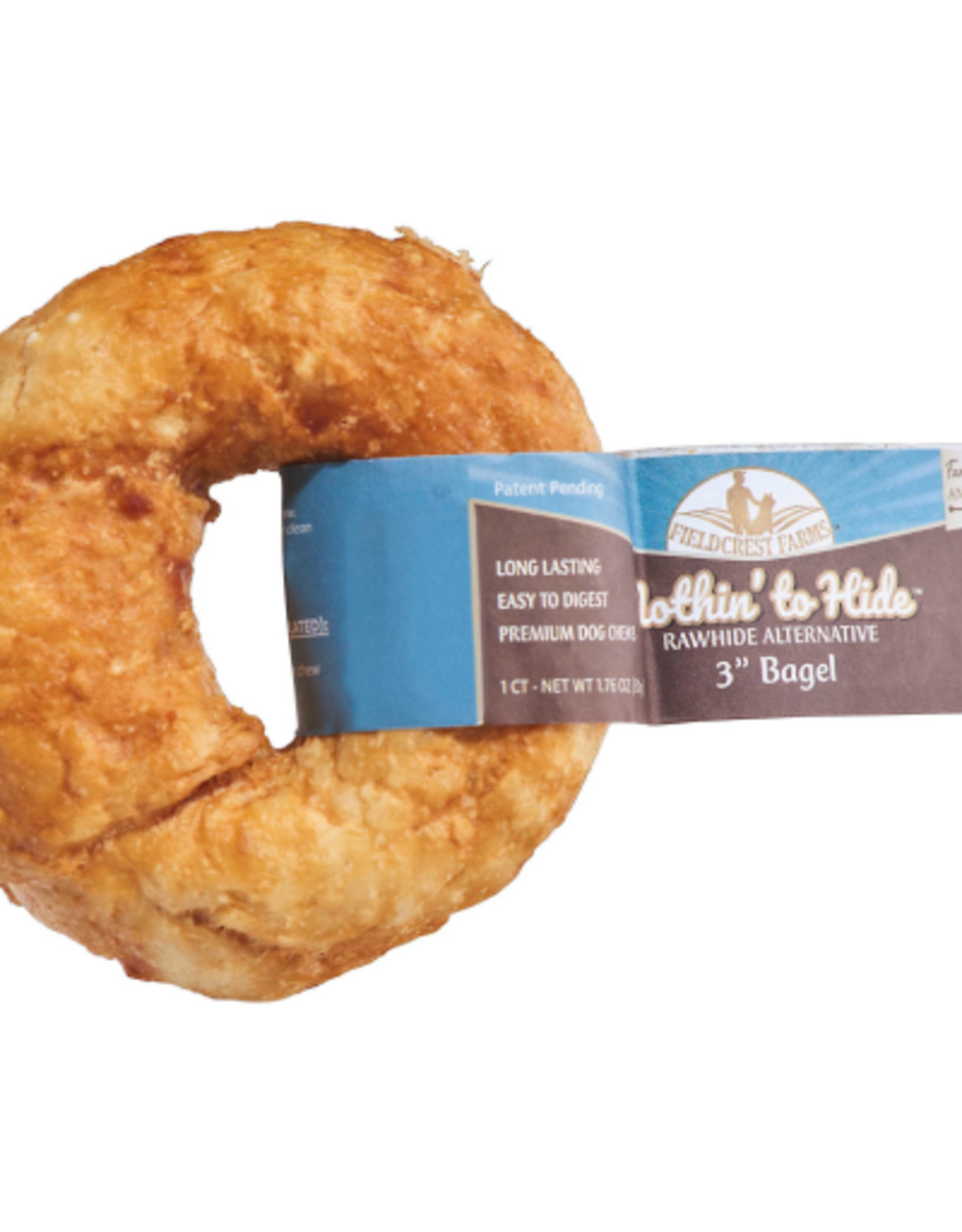 Fieldcrest Farms Fieldcrest Farms Nothin' To Hide Beef Bagel Dog Chew - 3 in. Single