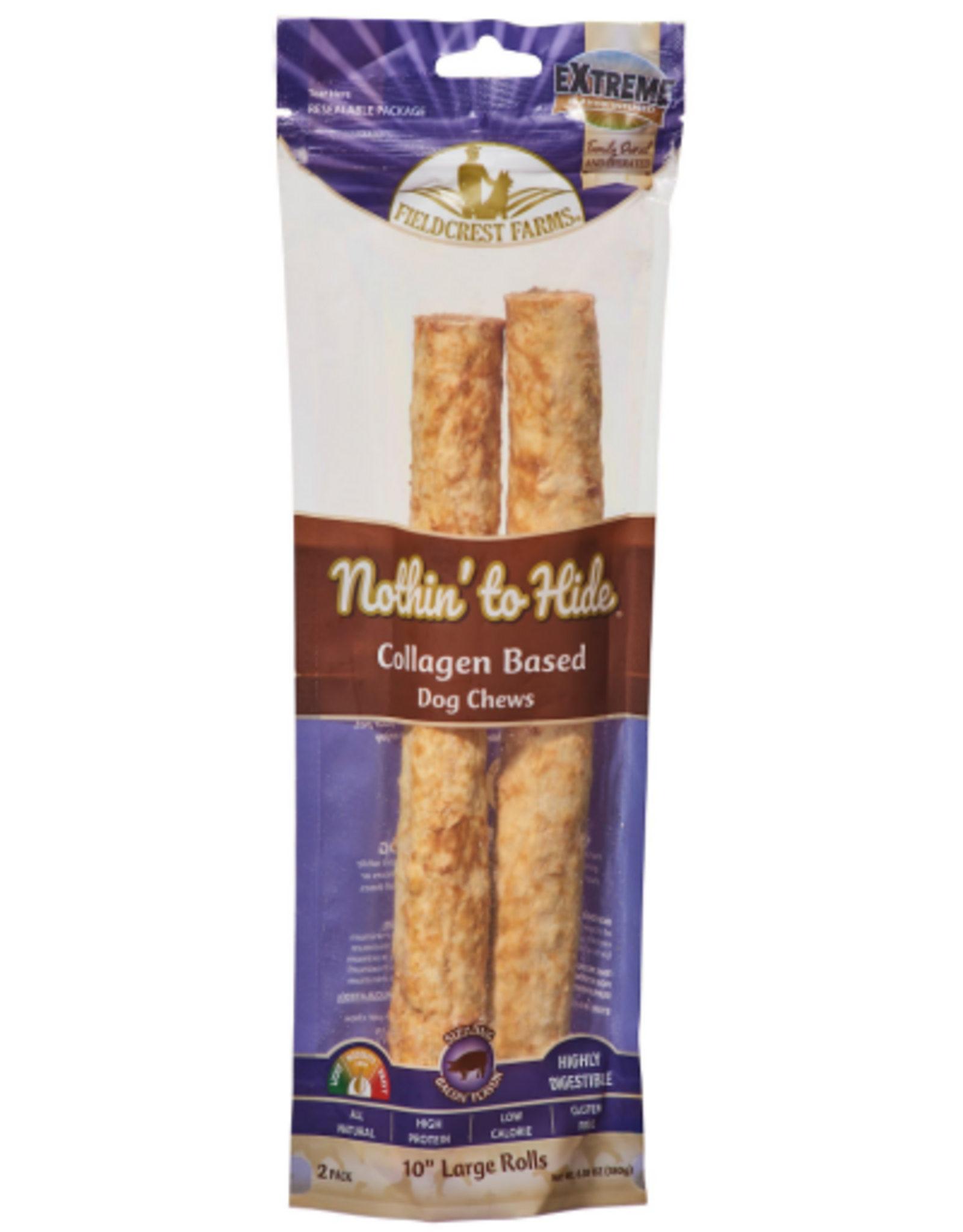 Fieldcrest Farms Fieldcrest Farms Nothin' To Hide Bacon Bagels Dog Chews - 10 in. 2 Pack