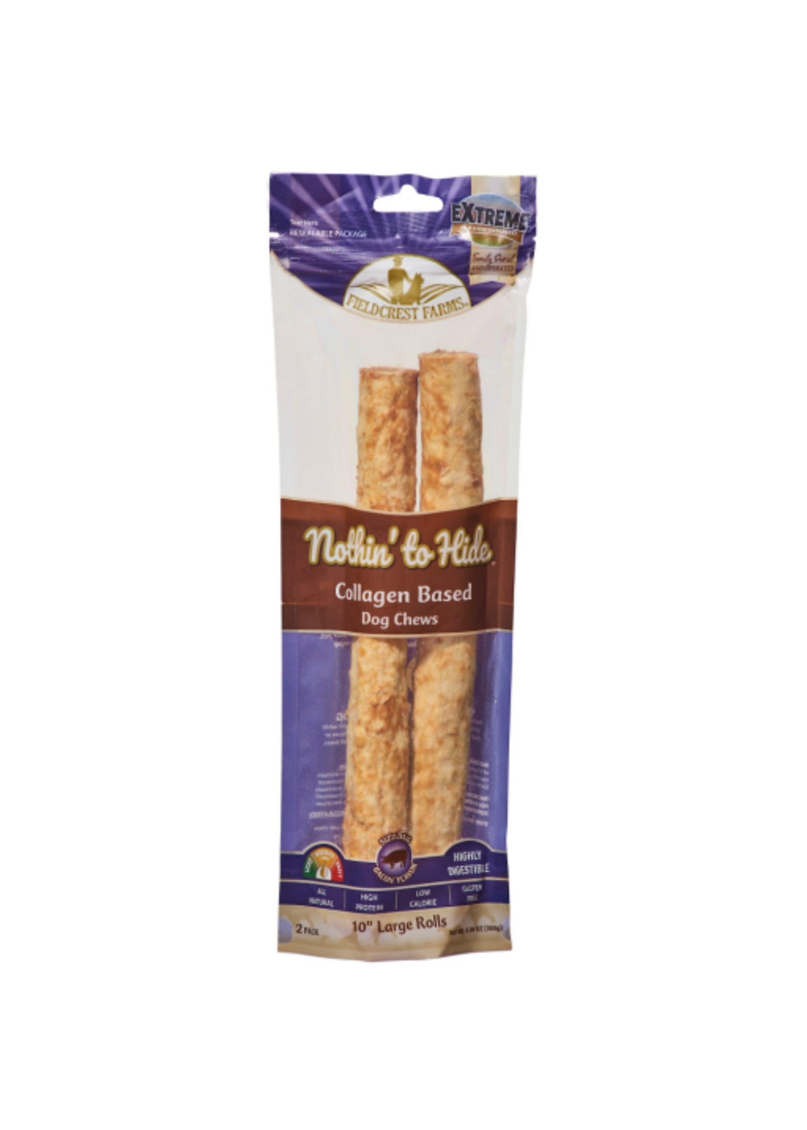 Fieldcrest Farms Fieldcrest Farms Nothin' To Hide Bacon Bagels Dog Chews - 10 in. 2 Pack
