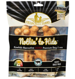 Fieldcrest Farms Fieldcrest Farms Nothin' to Hide Wishbone Ultra Beef Dog Chews - 7 in. - 2 Pack