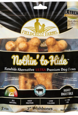 Fieldcrest Farms Fieldcrest Farms Nothin' to Hide Wishbone Ultra Beef Dog Chews - 7 in. - 2 Pack