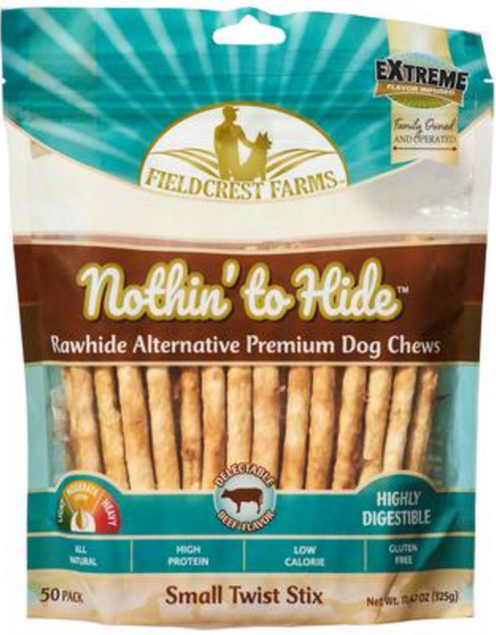Fieldcrest Farms Fieldcrest Farms Nothin' To Hide Beef Twist Stix Dog Chews - 50 Pack