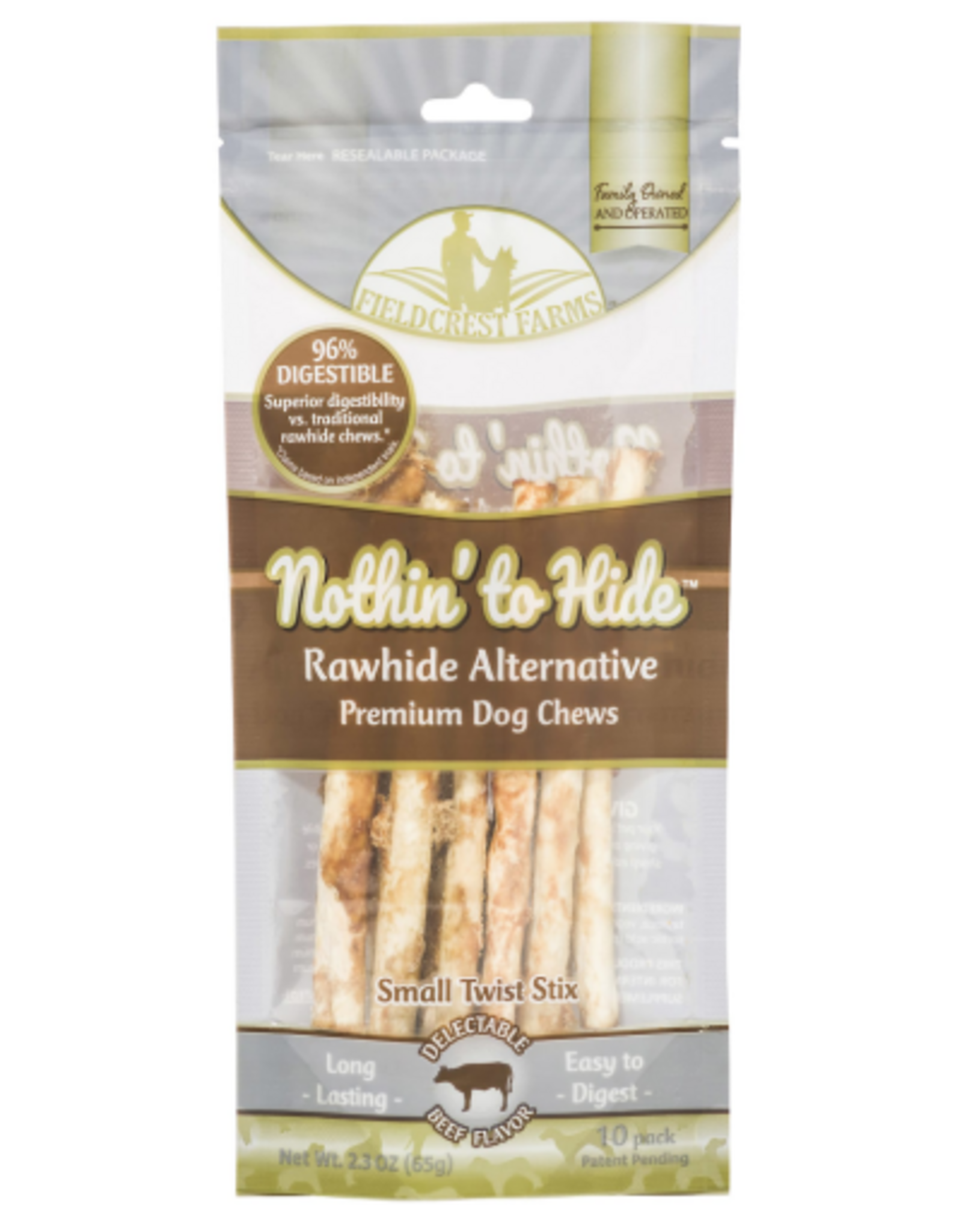 Fieldcrest Farms Fieldcrest Farms Nothin' to Hide Small Beef Twist Stix - 10 Pack