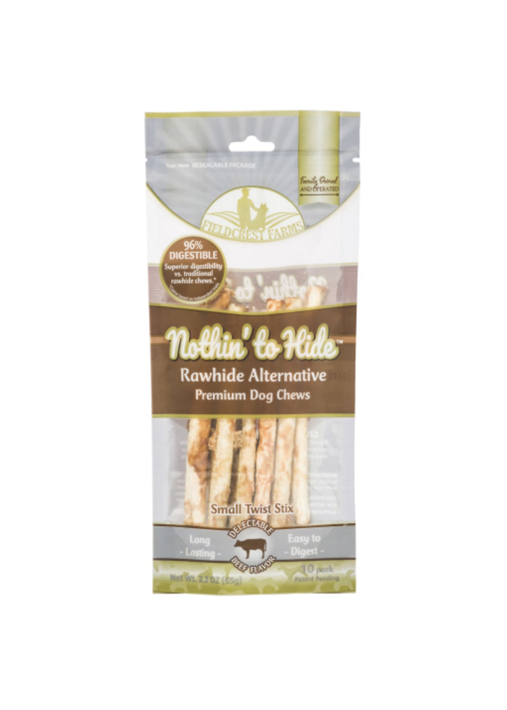 Fieldcrest Farms Fieldcrest Farms Nothin' to Hide Small Beef Twist Stix - 10 Pack