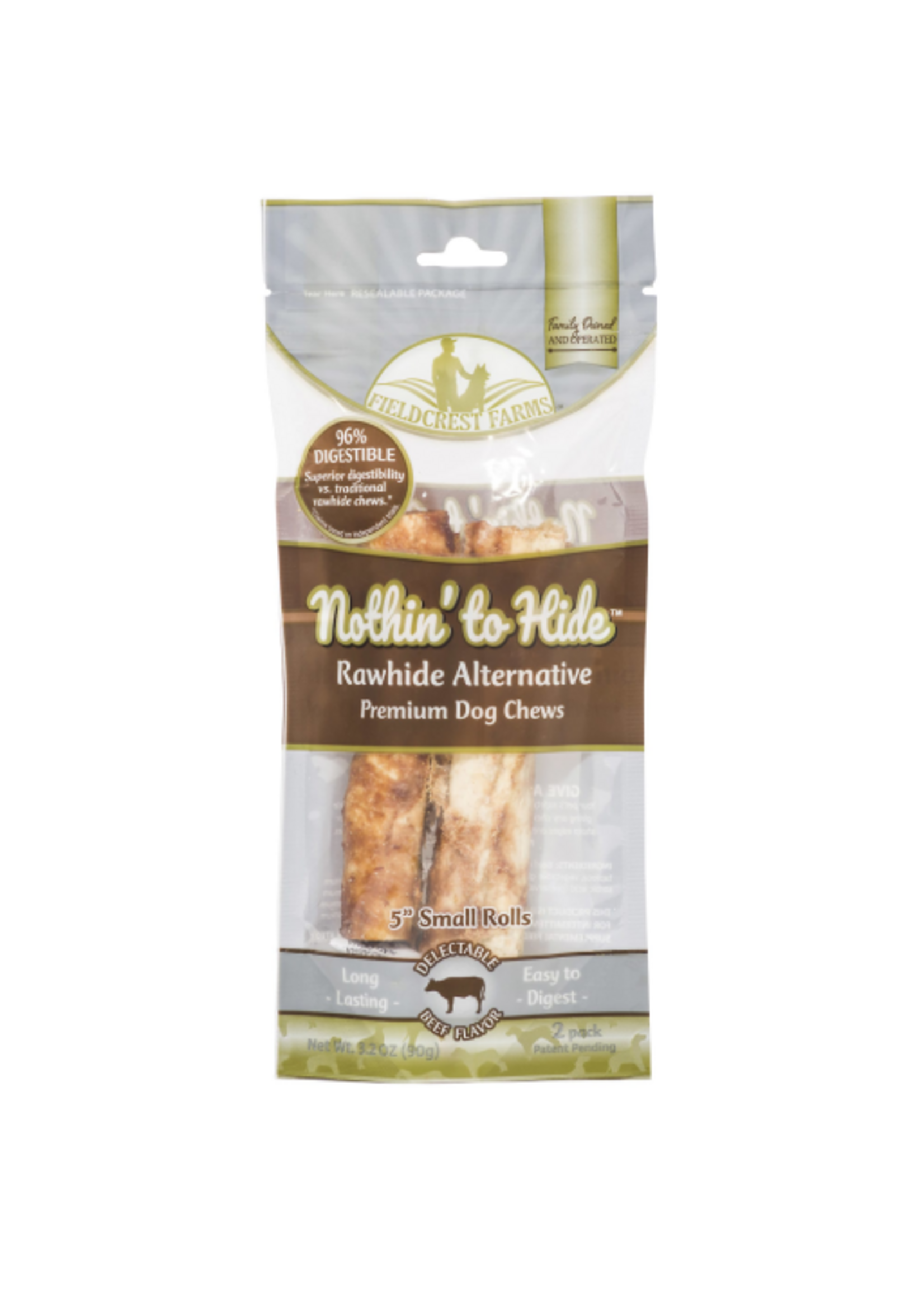 Fieldcrest Farms Fieldcrest Farms Nothin' to Hide Beef Roll Dog Chews - 5 in. 2 Pack