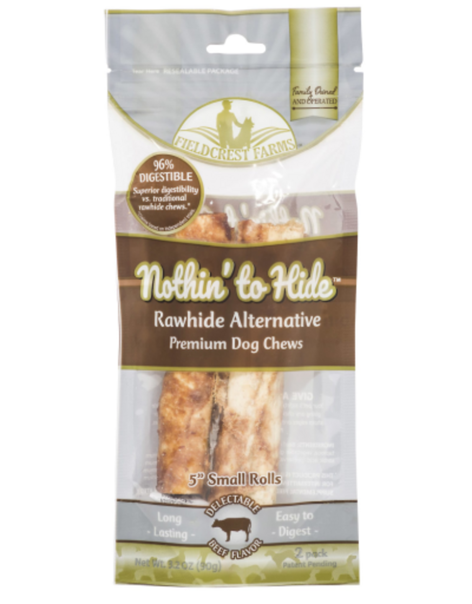 Fieldcrest Farms Fieldcrest Farms Nothin' to Hide Beef Roll Dog Chews - 5 in. 2 Pack