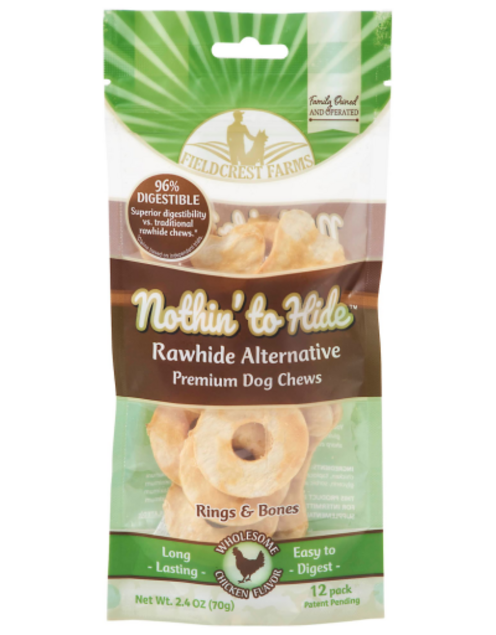 Fieldcrest Farms Fieldcrest Farms Nothin' to Hide Chicken Rings & Bones Dog Chews - 3 Pack