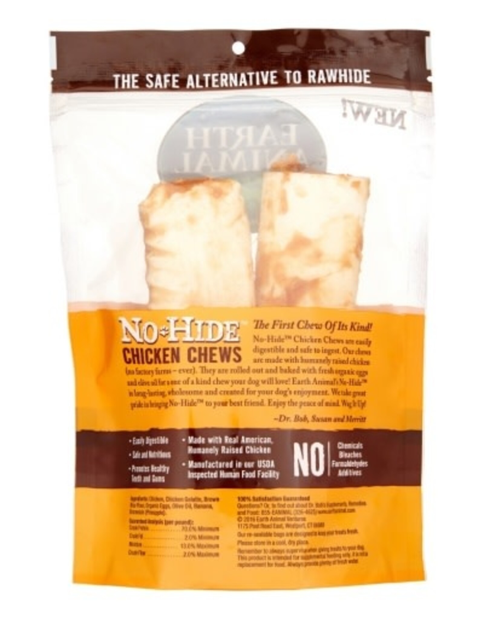 Earth Animal EARTH ANIMAL DOG NO-HIDE CHICKEN MEDIUM 2 PACK